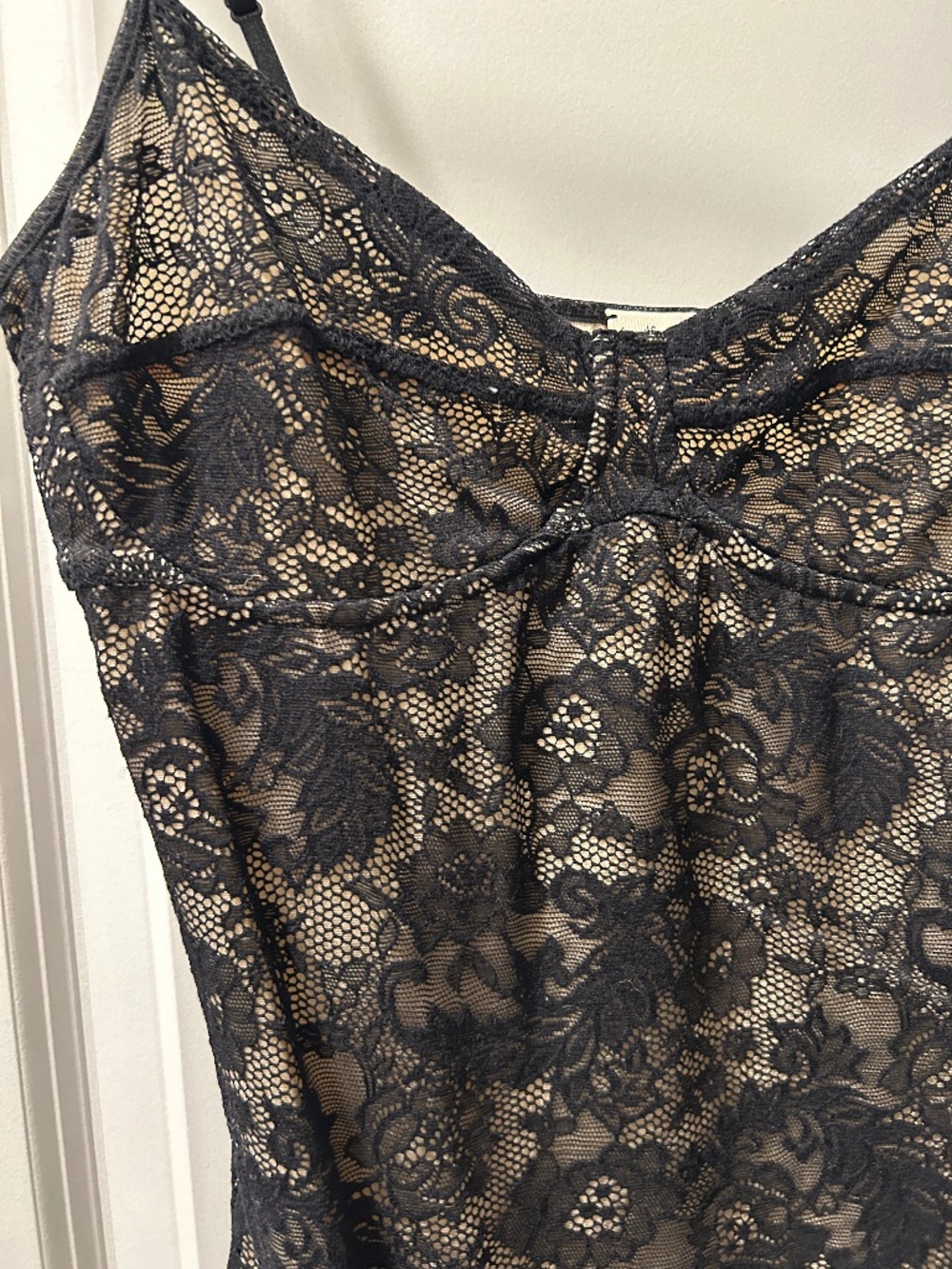 Wilfred black lace bodycon dress
